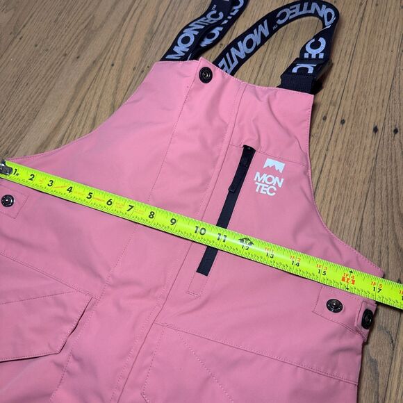 Montec Fawk Ski Snowboard Waterproof Pants Bibs Overalls Pink Black Size Small - Picture 12 of 15